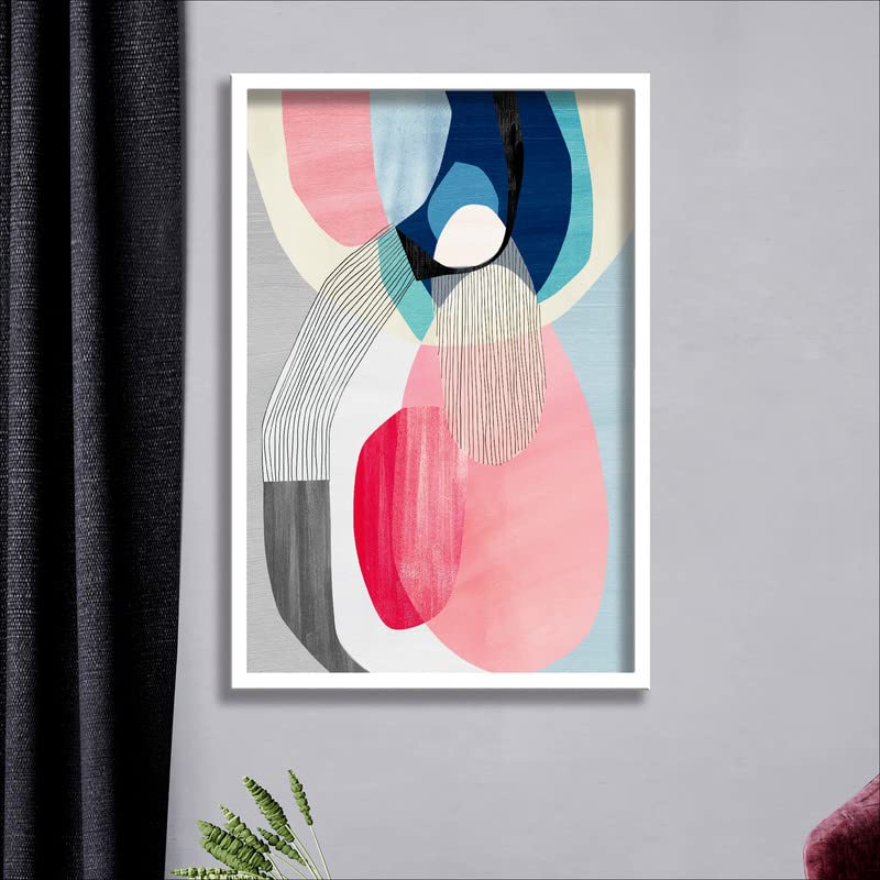 PRECISIO Premium Modern Art Digital Reprint 19.5 inch x 13.5 inch Painting (With Frame) COMBO-303-M1 Painting with free hanging Hook