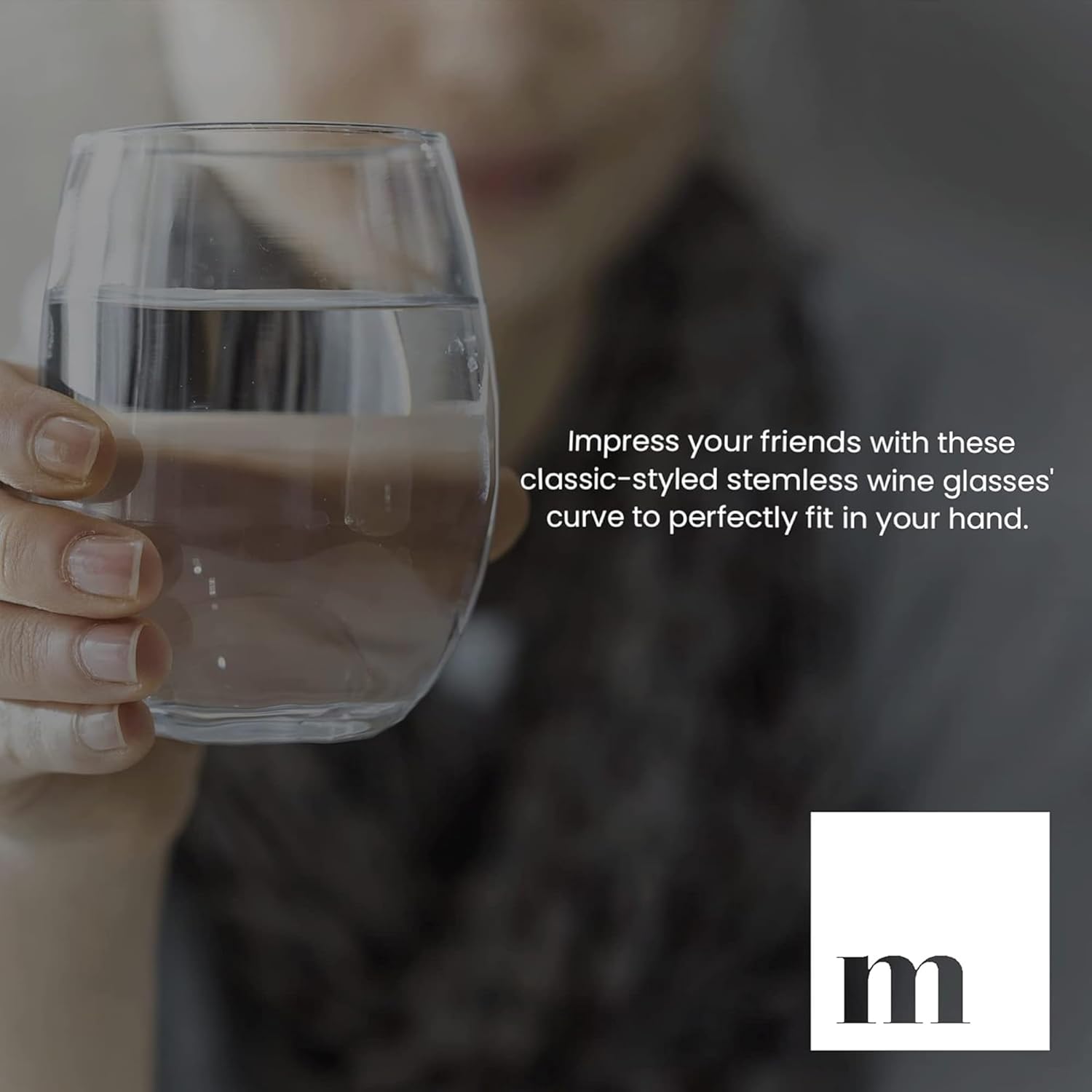 Stemless Wine Glass, Red & White 15oz Stemless Wine Glass Set of 4, Drink Glasses with Durable Chip Resistant Rim, Large Wine Glasses for Enhanced Aeration, Wine Accessories for Parties (15oz - 4Pack) - Image 8