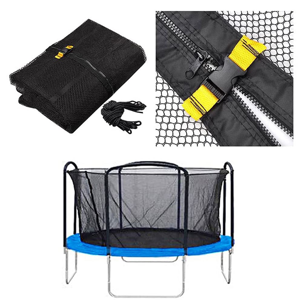 Starnearby Filet de Sécurité pour Trampoline, Filet de Remplacement Trampoline, Filet de Protection en Nylon pour Trampoline ø 183cm 244cm 306cm 366cm 6/8 Barres