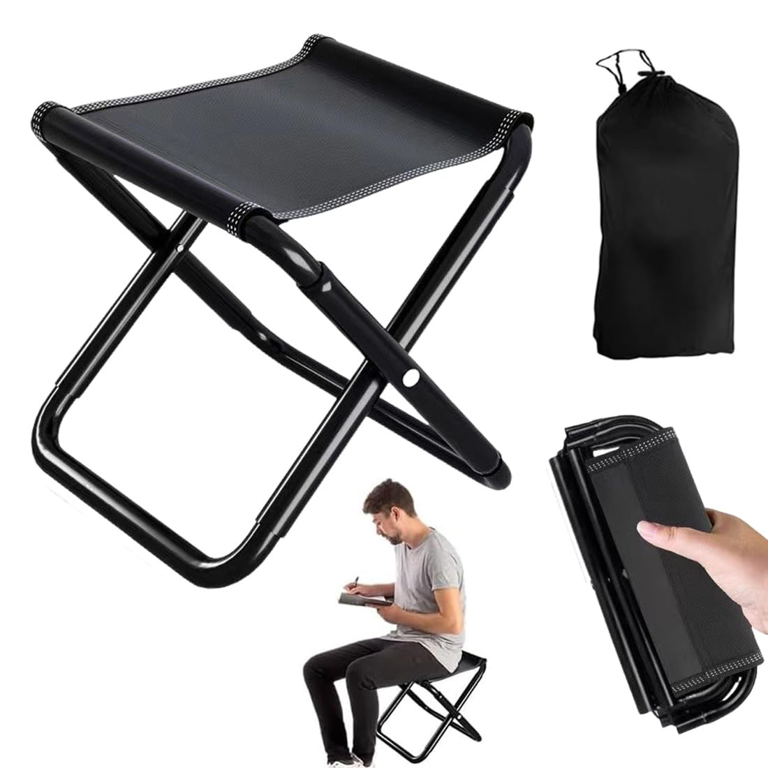 Camping Stool,Outdoor Folding Stool 30 Cm,Portable Folding Stool,Compact Folding Stool,Folding Stool For Camping,For Camping,Fishing,Traveling