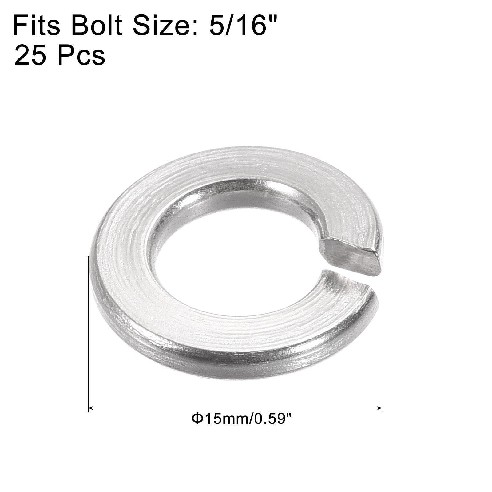 Tool Parts and Accessories Split Lock Washer 5/16-Inch 304 Stainless Steel Spring Lock Washer 25pcs (#CN-140824-13689)