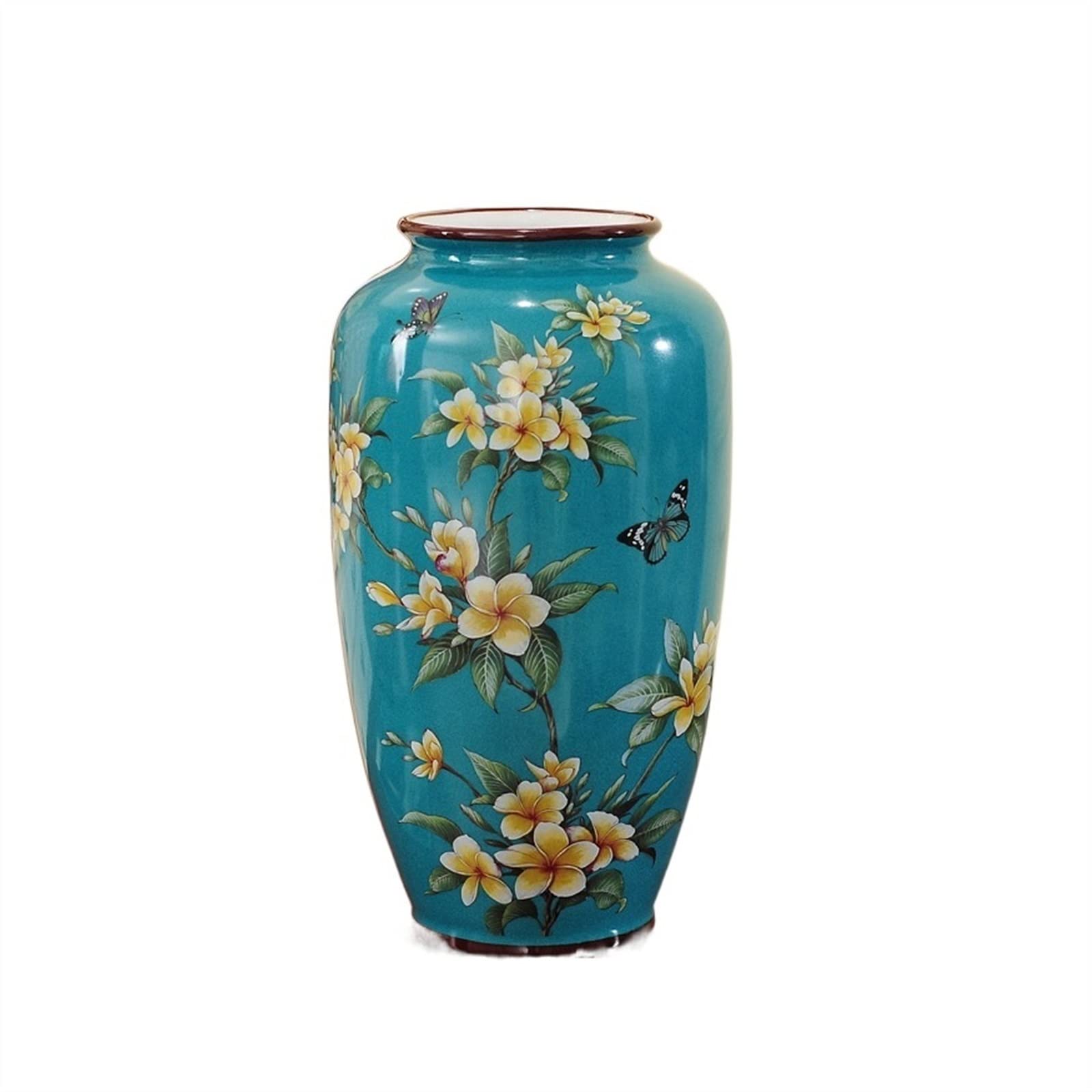 asdchZen Vases Chinese Ceramic Vase, Living Room Porch Flower Arrangement, Retro Vase, Home Table Decoration Flowers Vases,A-35cm