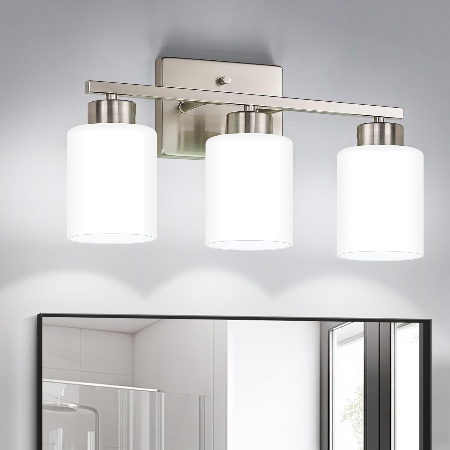 Brushed Nickel Bathroom Light Fixtures