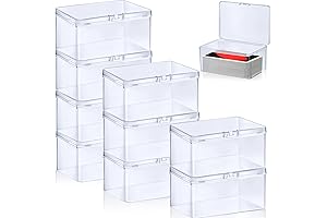Qunclay 10Pcs Clear Playing Card Box - Durable & Stackable Playing Card Cases