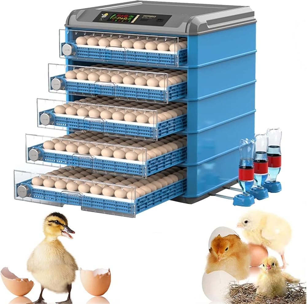 500-Egg Incubator With Automatic Egg Turning, Temperature & Humidity Control - Poultry Hatcher Machine For Chickens Ducks Birds - General Purpose Incubator With LED Screen - Efficient Egg Ha(Size:500)