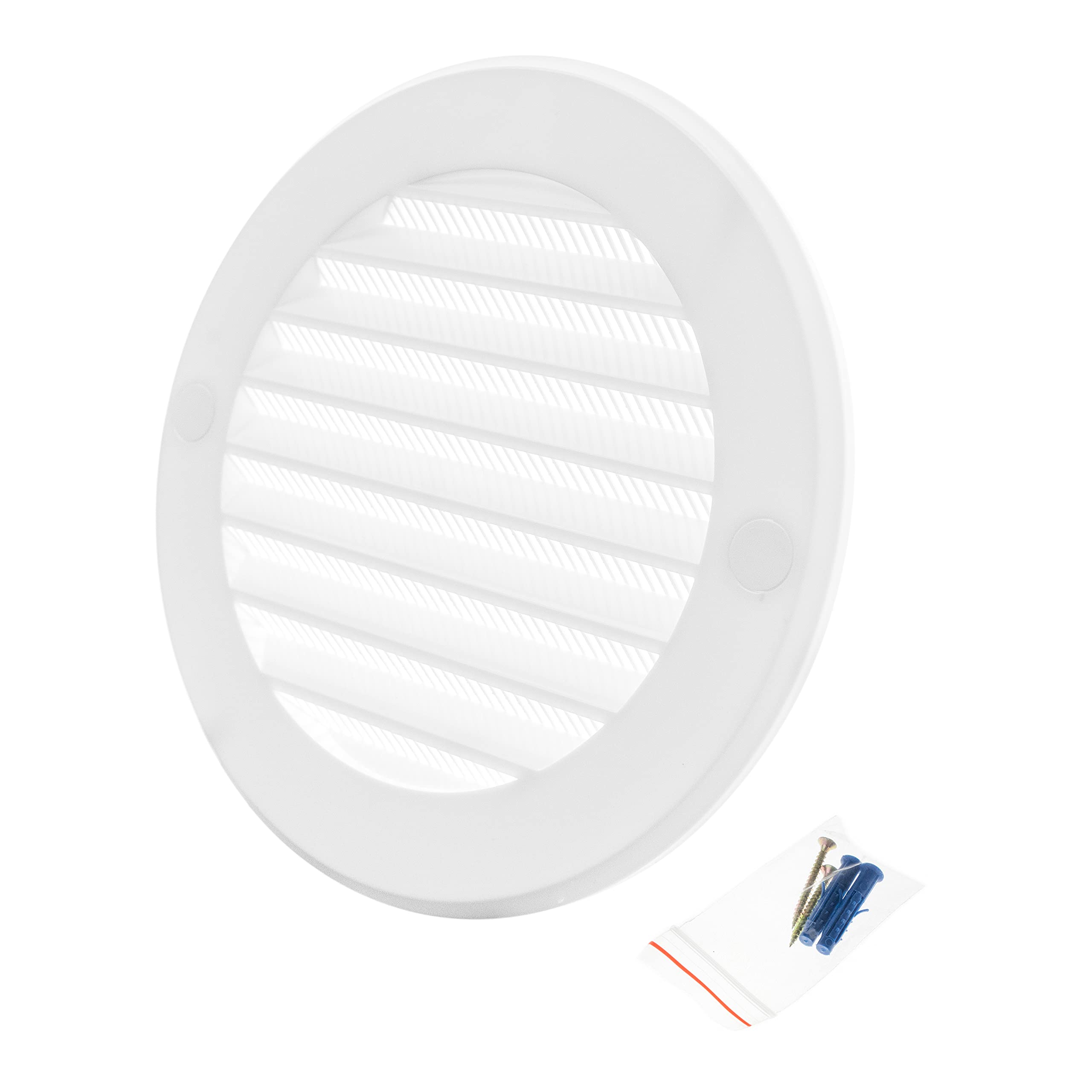 Buy HVAC OV 6'' Inch Round Air Vent ABS Louver Grille Cover White