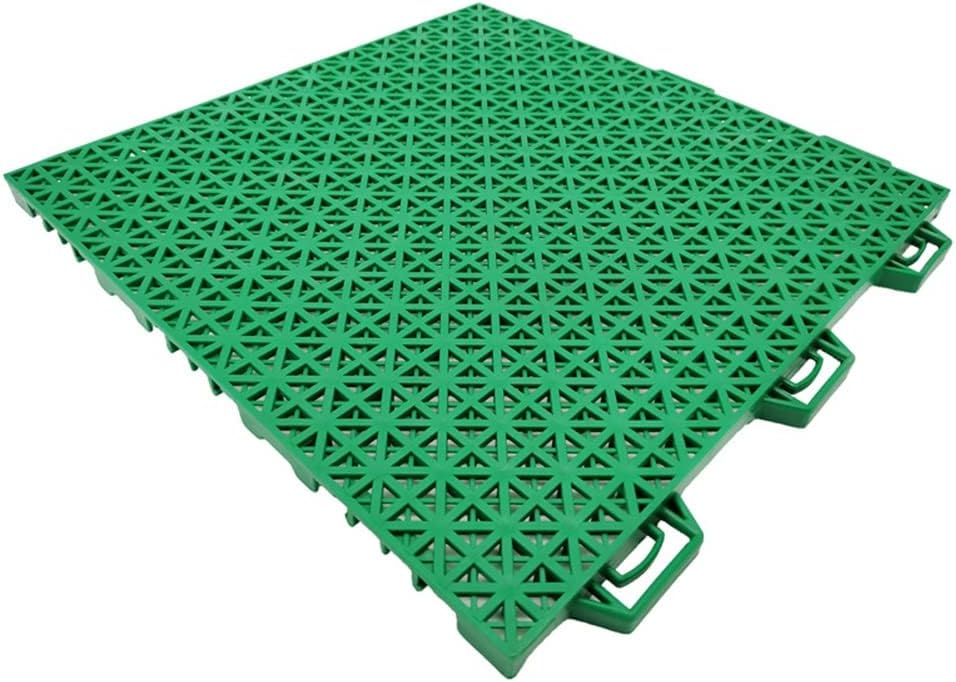 25CM Modular Interlocking Floor Tiles Sports Floor, Kindergarten Amusement Park School Playground Gymnasium Color Splicing Waterproof Floor,Green,16PCS,Green-1PCS,Green-1PCS