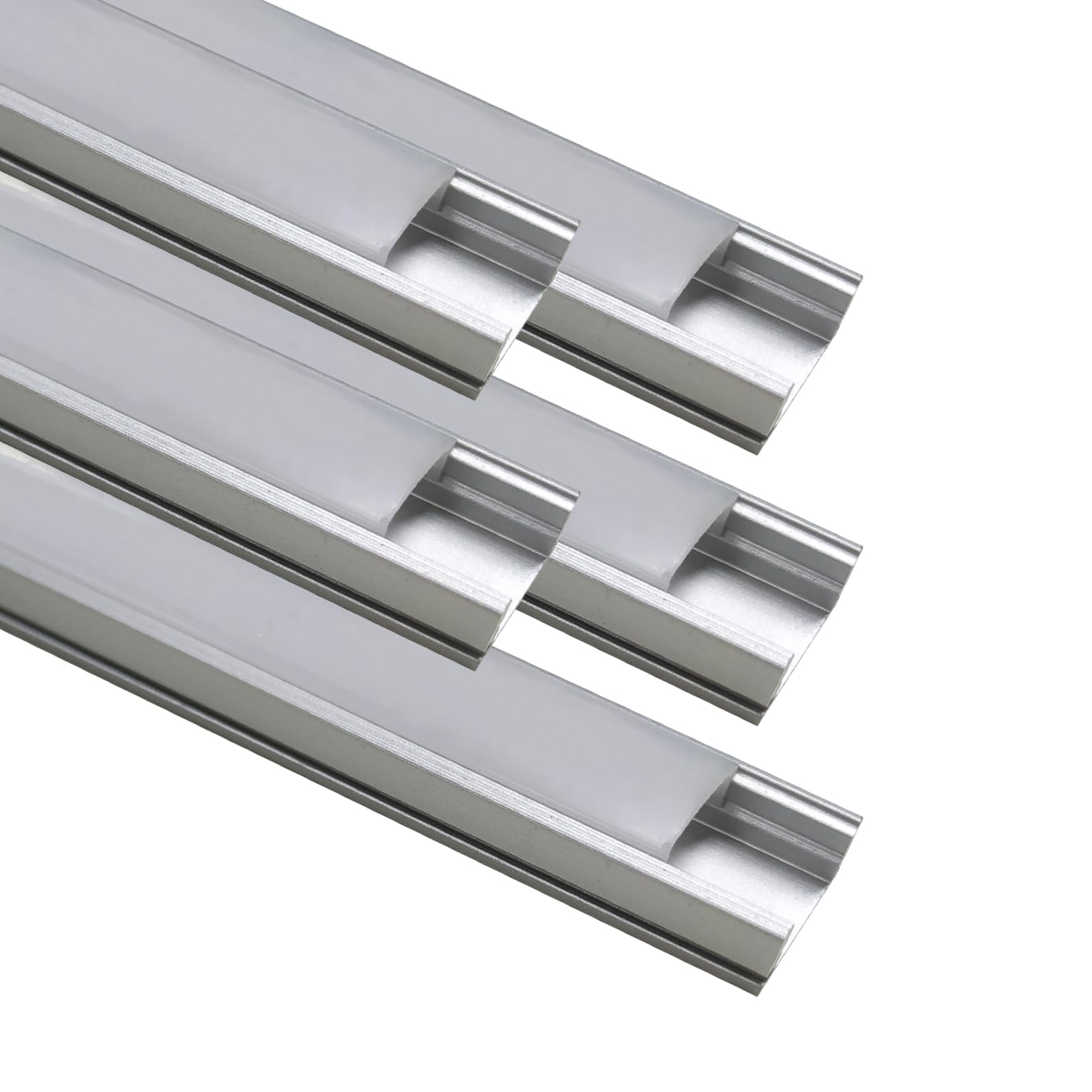 Kit De Perfil De Aluminio Sin Ceja Dirigible De Empotrar Y Suspender De 3 M Para Recibir Tira Extraplana De LEDs - Expertos En Iluminacion