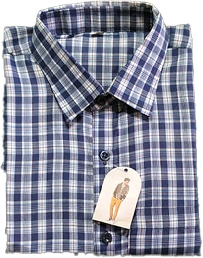 Boy’s Checkered Uniform Shirt | Cotton Blend School &amp; Office Uniform Shirt | Regular Fit Full Sleeve Formal Shirt