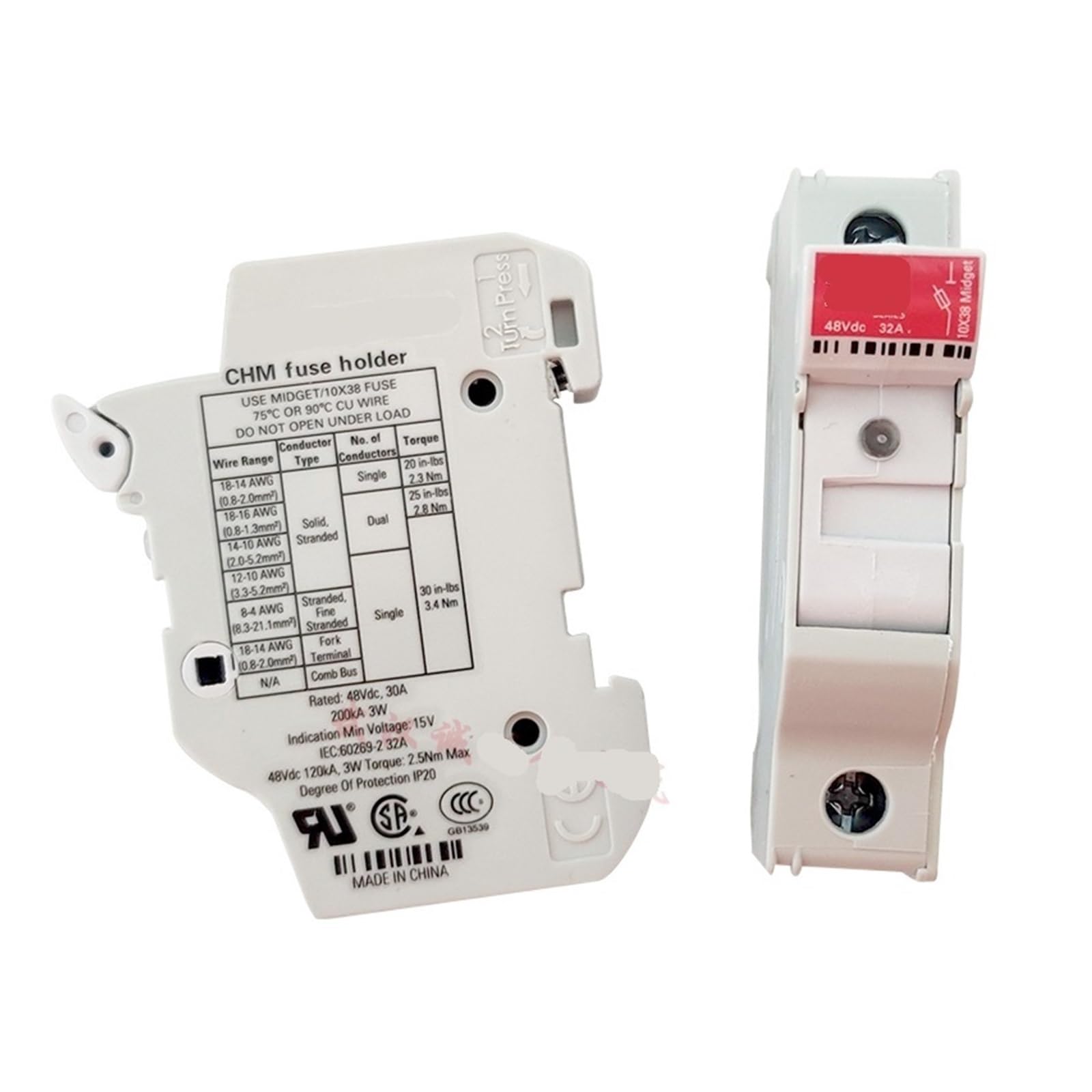 Portafusibile CHM1DI-48U 32A48V DC Certificazione UL CE CSA