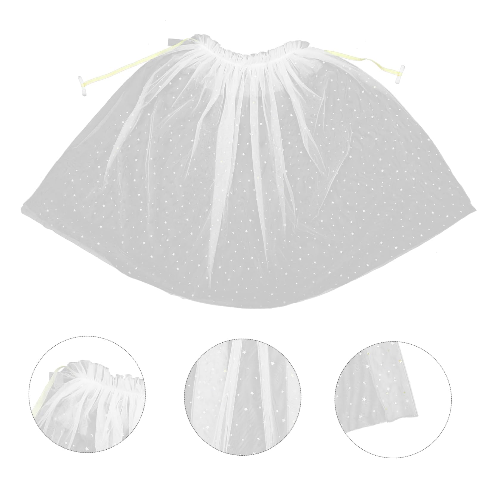 Kinder Prinzessin Kap Umhang Weiß Polyester Baumwolle Halloween Party