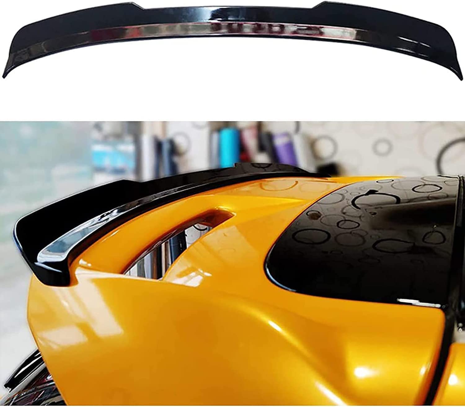 PREZ Rear Roof Spoiler for Ford Focus ST MK3 Hatchback 2012-2018, Rear Trunk Roof Spoiler Lip Molding Tail Wing Car Exterior Accessories,A/ABS
