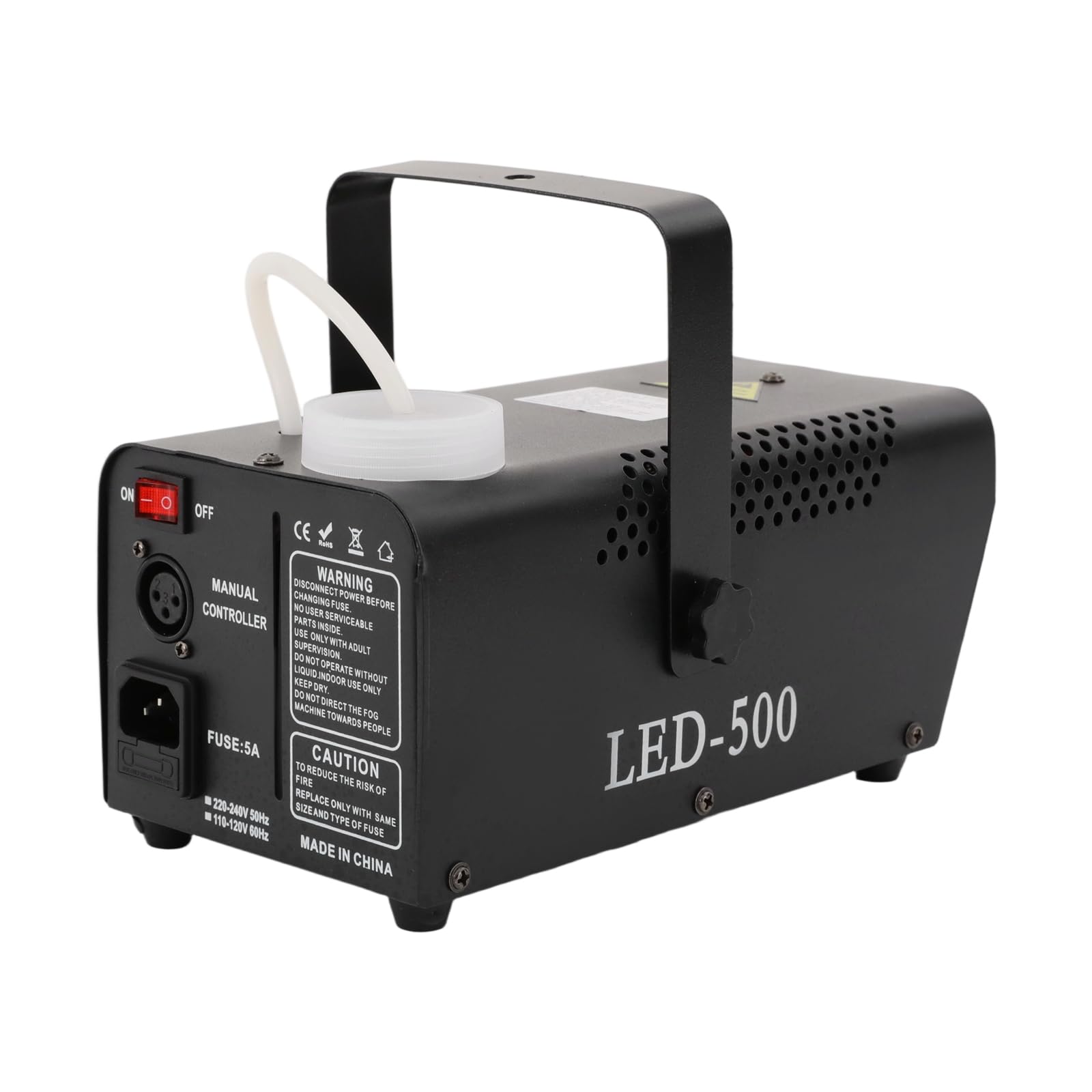 Machine à fumée LED automatique avec 3 lumières LED RVB et télécommande ou contrôle par câble pour concerts en direct, fêtes, KTV et événements de danse