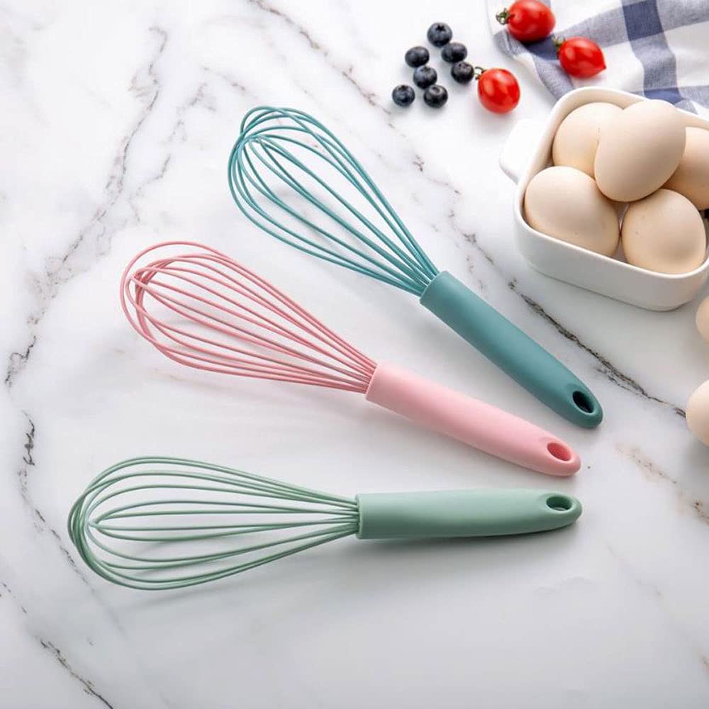 Fruste per cucinare impastatrice manuale per farina, sbattitore manuale per uova Utensili da cucina per la casa, asta di ispirazione multifunzione, frusta per sbattiuova in silicone da 10 pollici (R