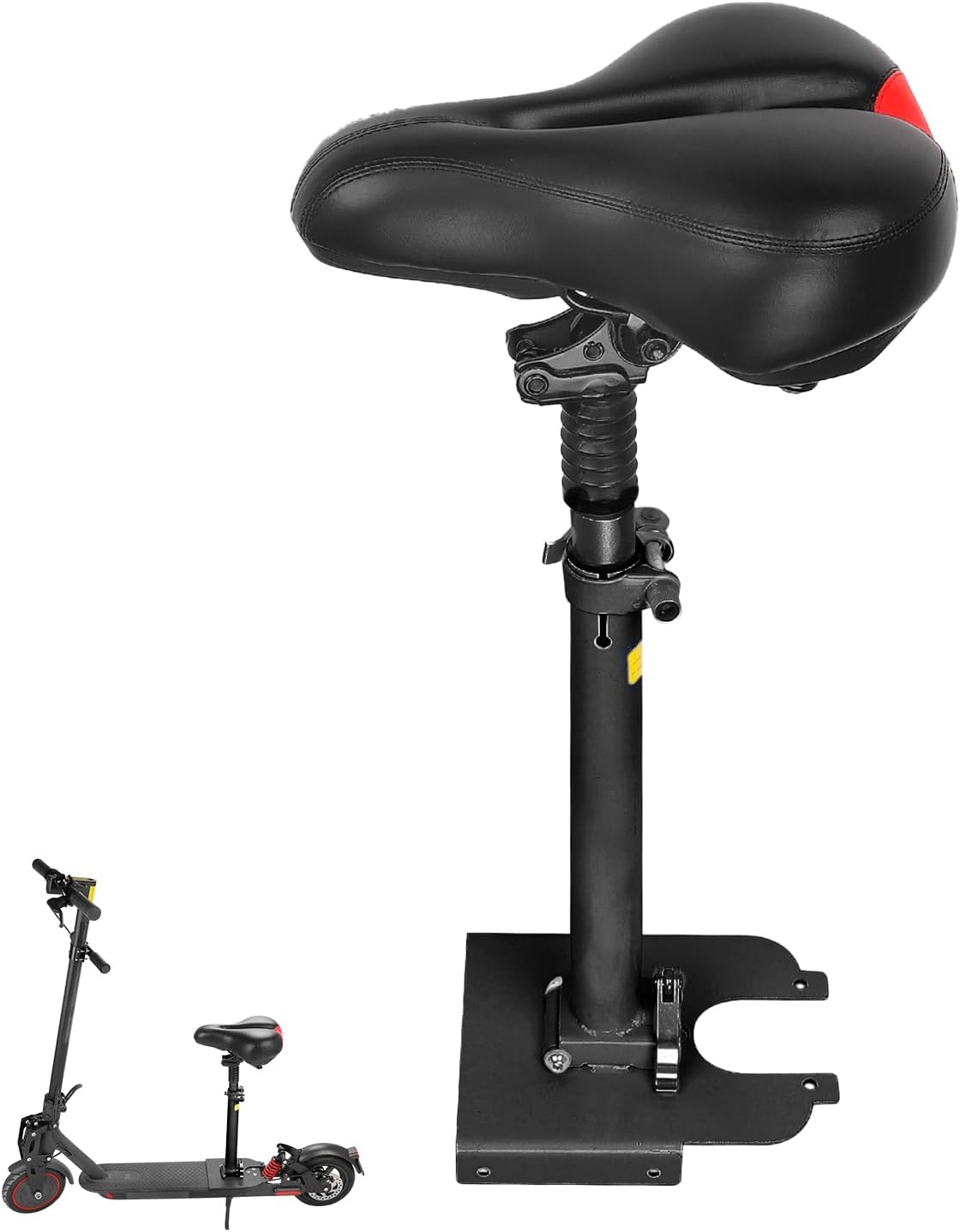 Elektroroller-Sattelzubehör, verstellbarer, bequemer, stoßdämpfender Sitzsattel für Xiaomi Pro/Pro2 Elektroroller-Ersatzteile (schwarz und groß) Elektroroller-Sattelzubehör, verstellbarer, bequemer, stoßdämpfender Sitzsattel für Xiaomi Pro/Pro2 Elektroroller-Ersatzteile (schwarz und groß)