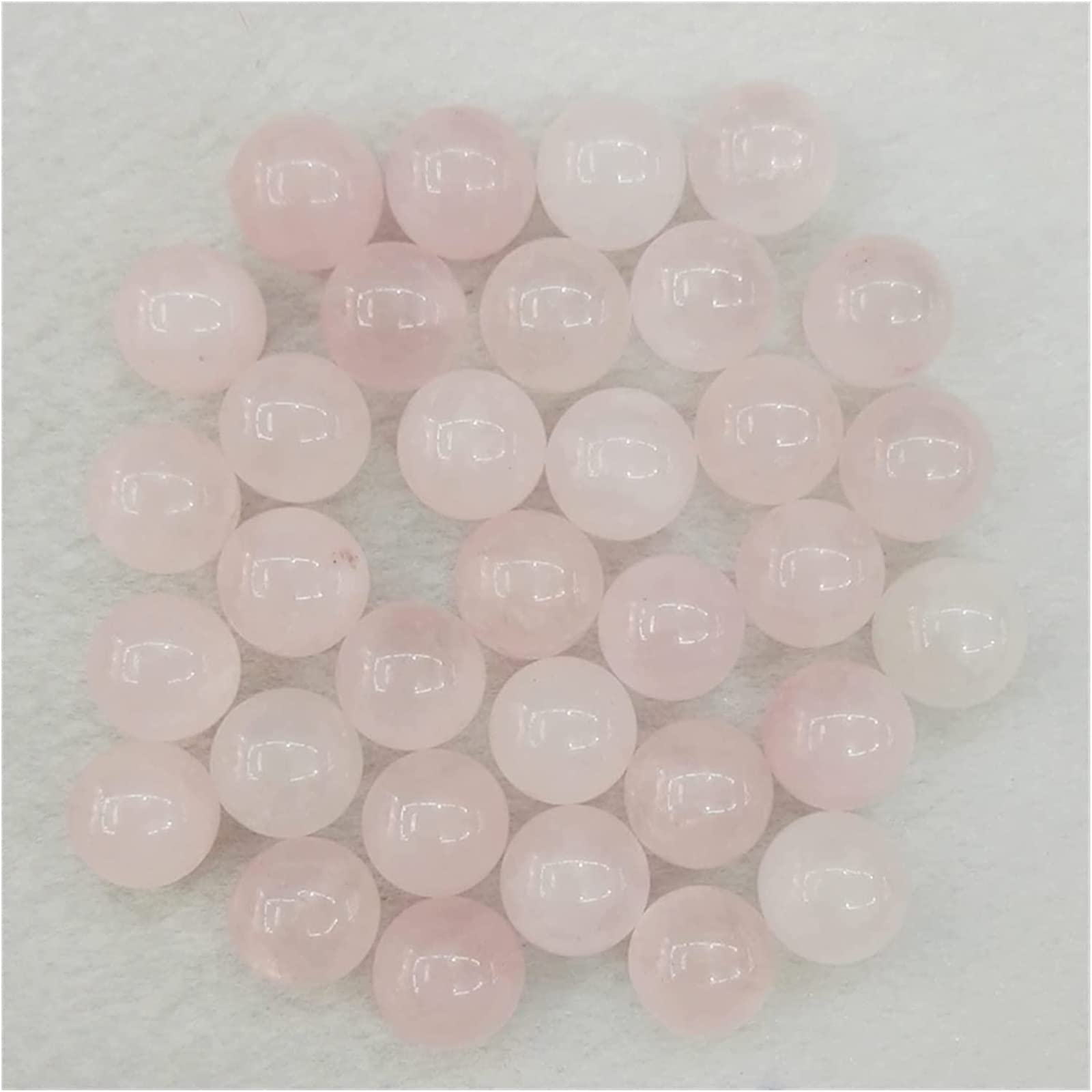 Charms de pierre naturelle sans trous AMAZWI et perle ronde en quartz 10 mm pour loisirs créatifs