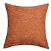 Anickal Thanksgiving Pillow Covers 18x18 Inch for Fall Decor Set of 2 Burnt Orange Rustic Linen Decorative Square Throw Pillow Covers Cushion Case for Sofa Couch Farmhouse Home Decorations