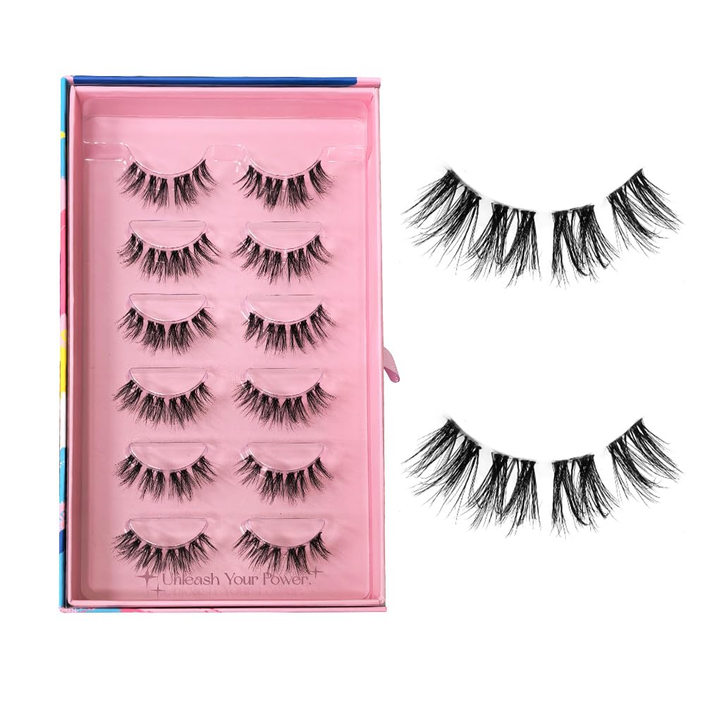 SY SHUYING 6 - Pair False Lashes Set - Effortless Enchanting Eyes, Flirty & Fluttery Volume, DT38Mirage, 1 pair (Pack of 1) - Image 3