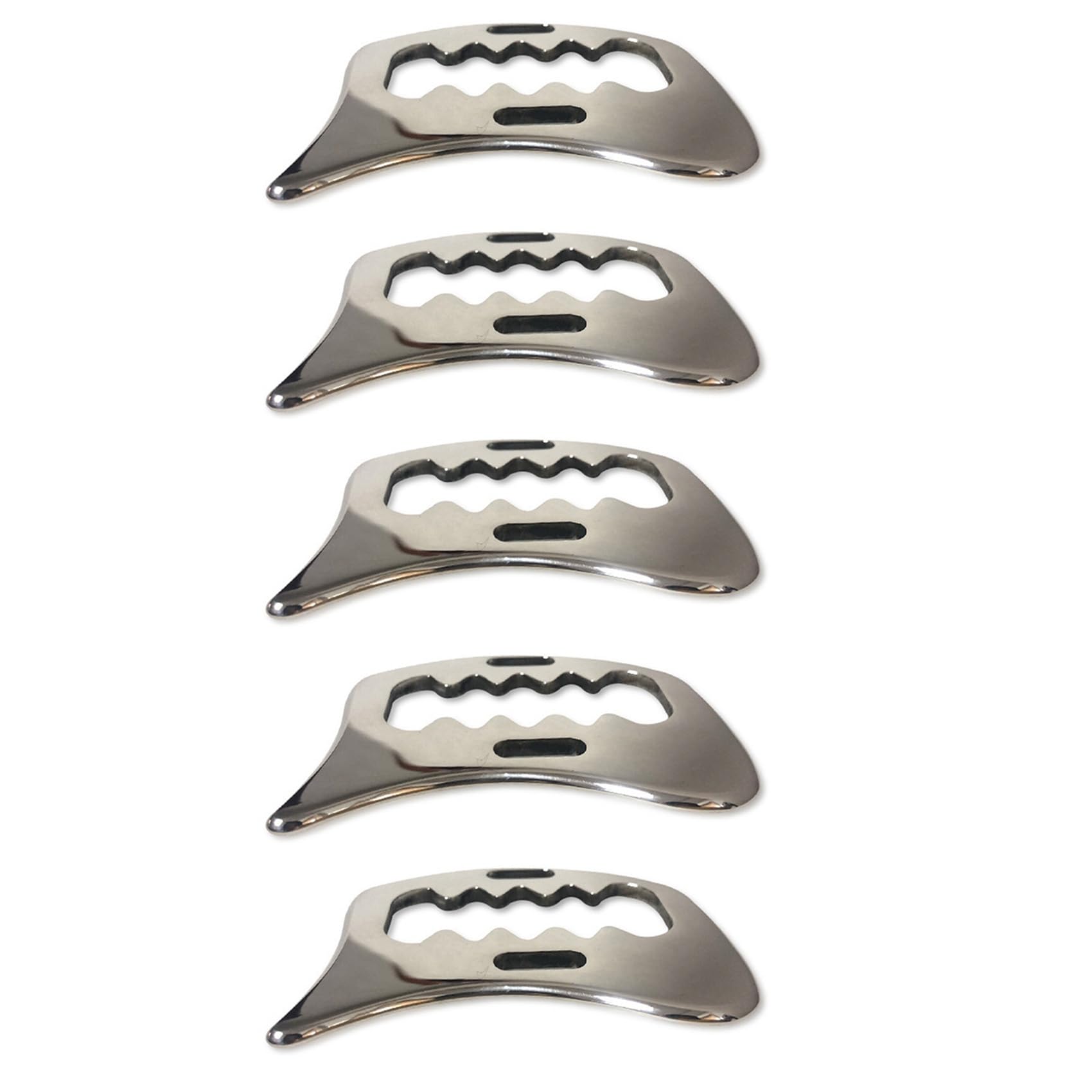 5X Herramienta de Masaje de Raspado de Gua Sha de Acero Inoxidable Herramienta de Raspado de Dolor Corporal para la MovilizacióN de Tejidos Blandos