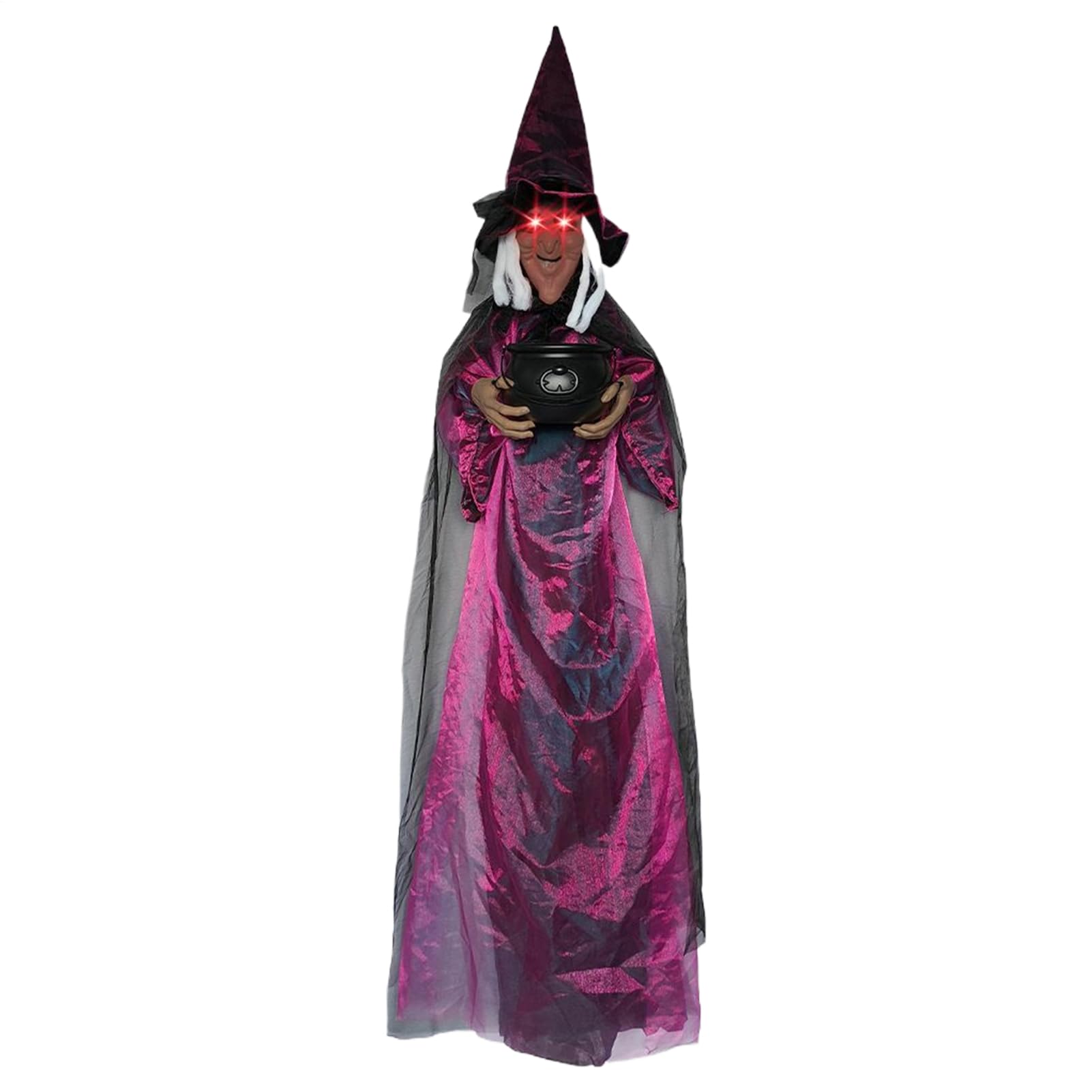 Halloween Hexe Dekoration 180 cm Außen-Spukhaus-Requisite mit Schrei- und