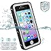 SPIDERCASE iPhone 5/5S/SE Waterproof Case, Full Body Protective Cover Rugged Dustproof Snowproof Waterproof Case with Touch ID for iPhone 5S 5 SE, NOT for SE 2020 4.7 INCH (White&Clear)