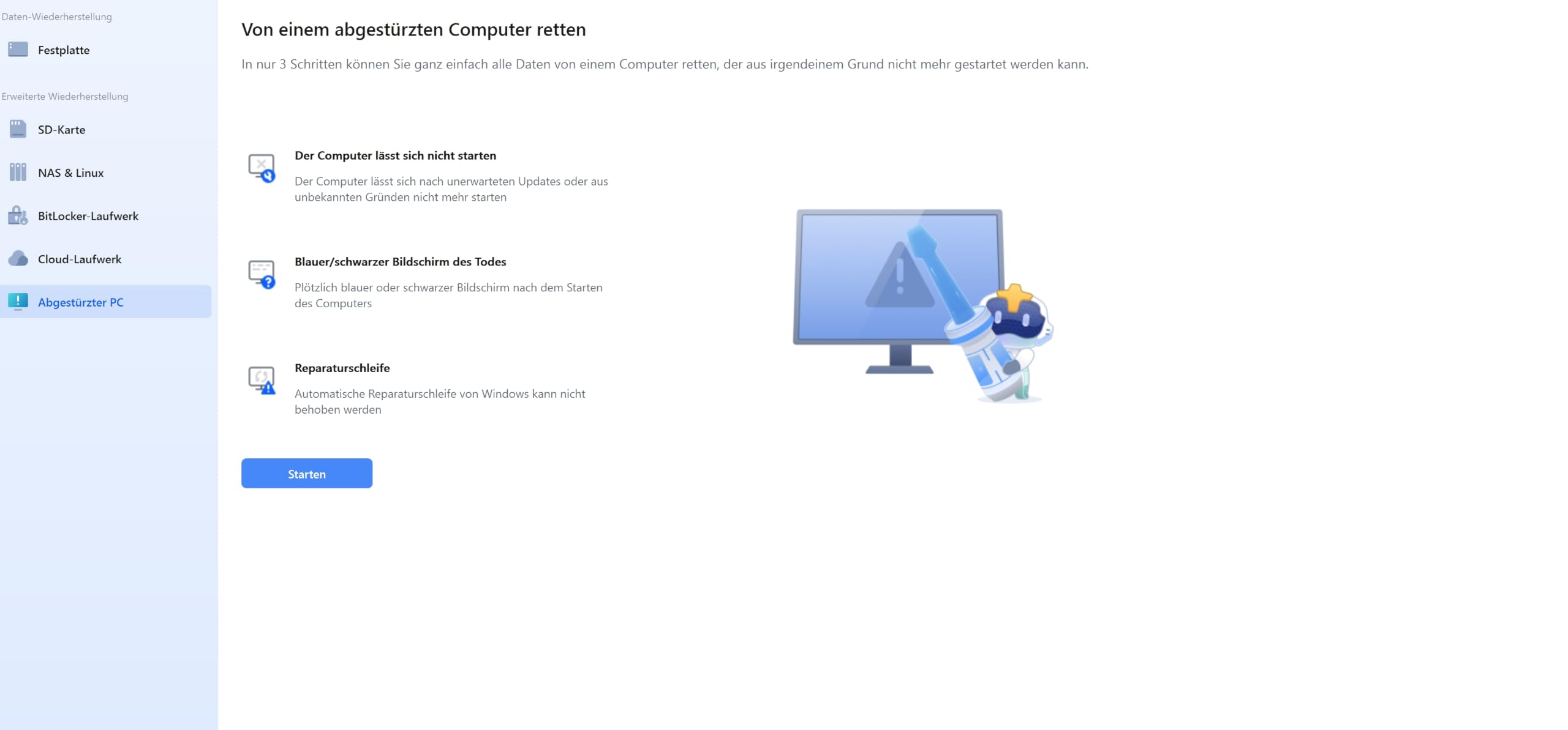 EaseUS Data Recovery Wizard Professional 1-PC / Dauerlizenz - All-in-One Datenrettungssoftware für alle Datenverlust-Szenarien - Windows 10/11/8/7 *DEUTSCH* - multilingual #PKC (Product Key Card)