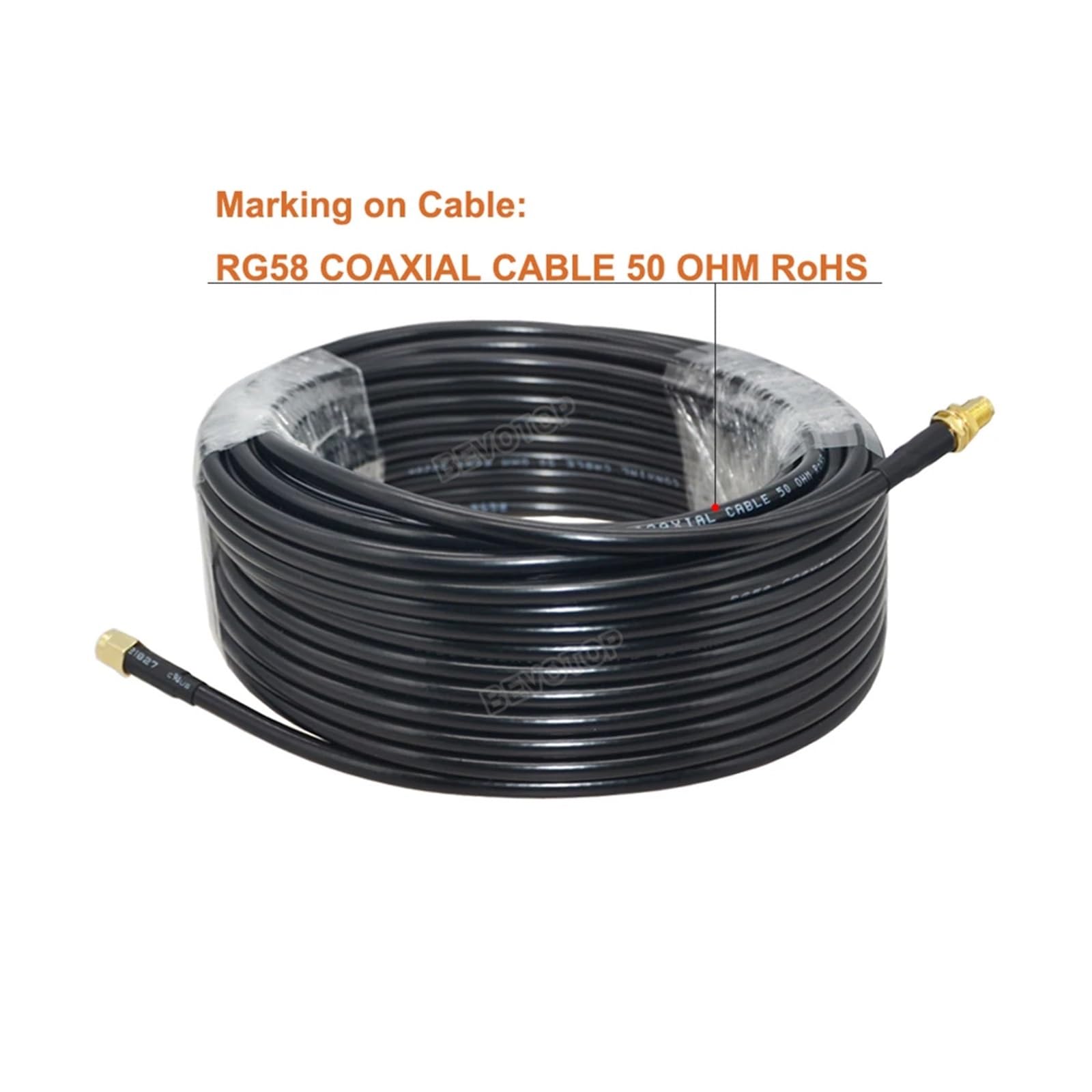 1M 2M 5M 10M 20M SMA męski na RG58 50ohm koncentryczny kabel wtykowy przedłużacz anteny WiFi adapter pigtail(SMA M to SMA M90,10M)