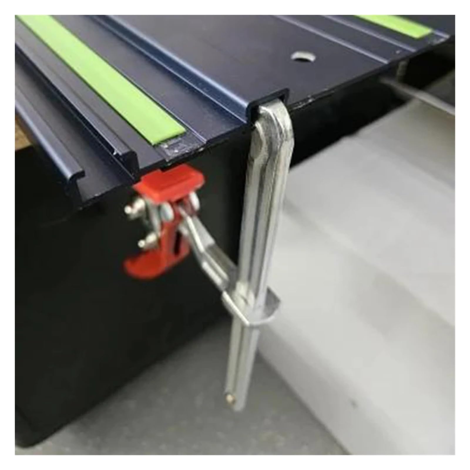 morsetto da tavolo a cricchetto Morsetto da tavolo a cricchetto da 1 pezzo Barra a sgancio rapido Morsetto in acciaio F Clip da binario anche for fori e di binari di guida(120x60mm)