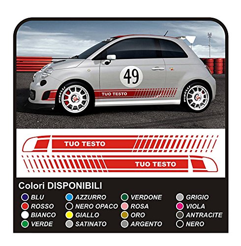 Stickers Latéraux Autocollants CÔTÉ Bandes Course GRAFIC Gris Satin Premium