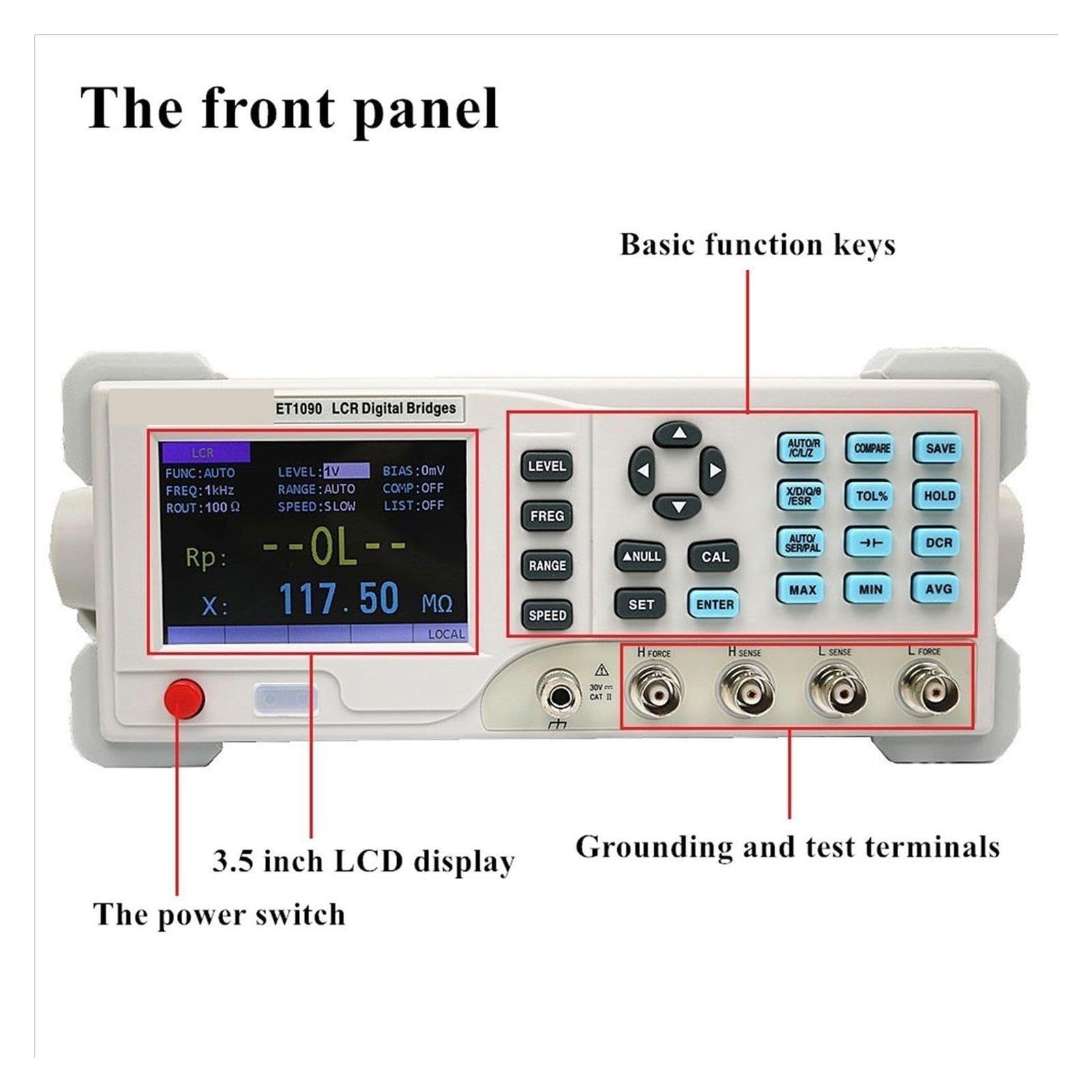 ET4501 Strumento Di Misura Elettronico Digitale Da Banco LCR Bridge Meter 480x320