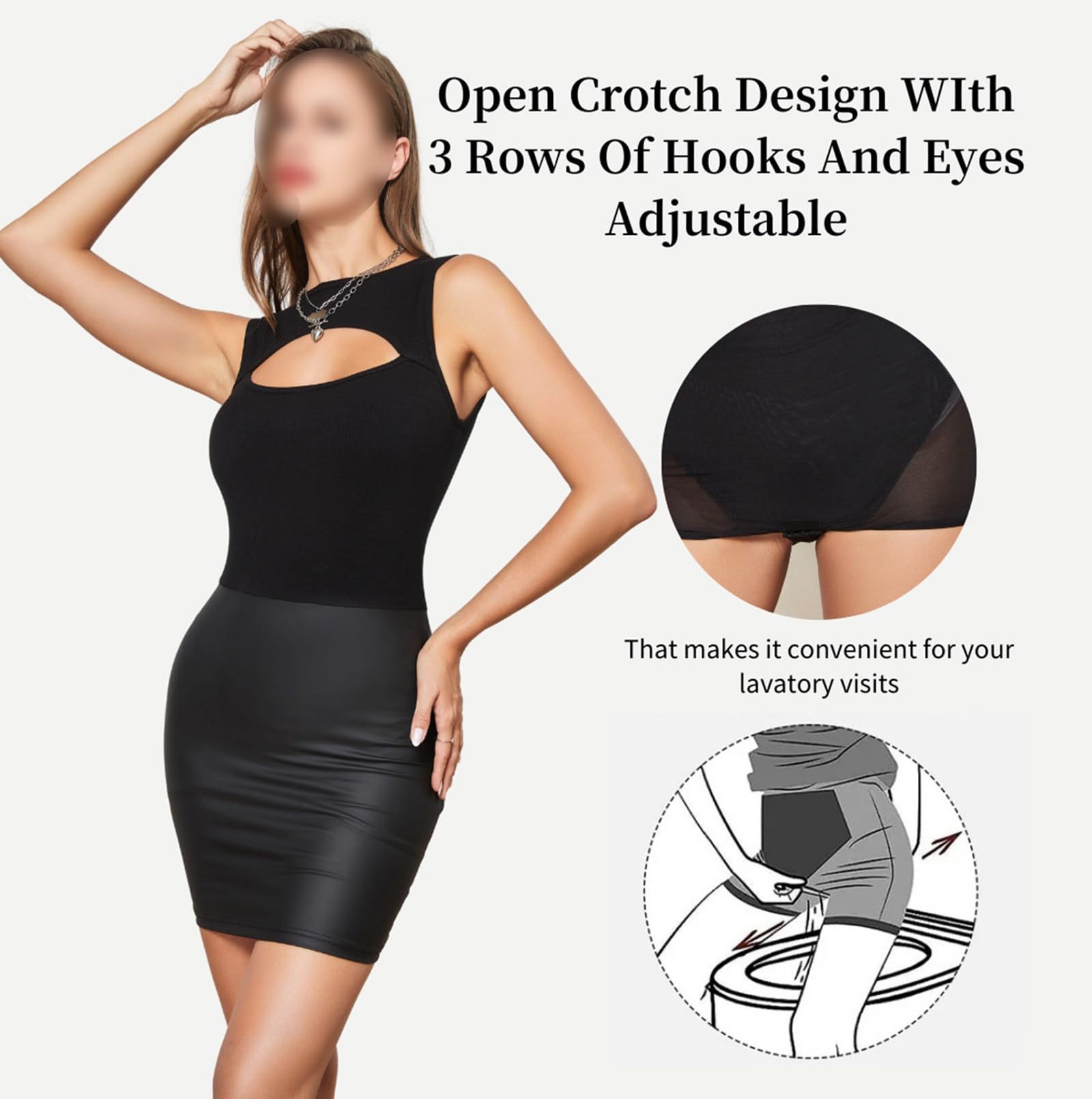 HLTYGWX Vestido Moldeador para Mujer, Vestido Camisero con Control de Barriga y Cuerpo Completo