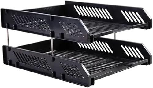 Organizadores de archivos de escritorio, bandeja de papel para cartas de gran capacidad para oficina