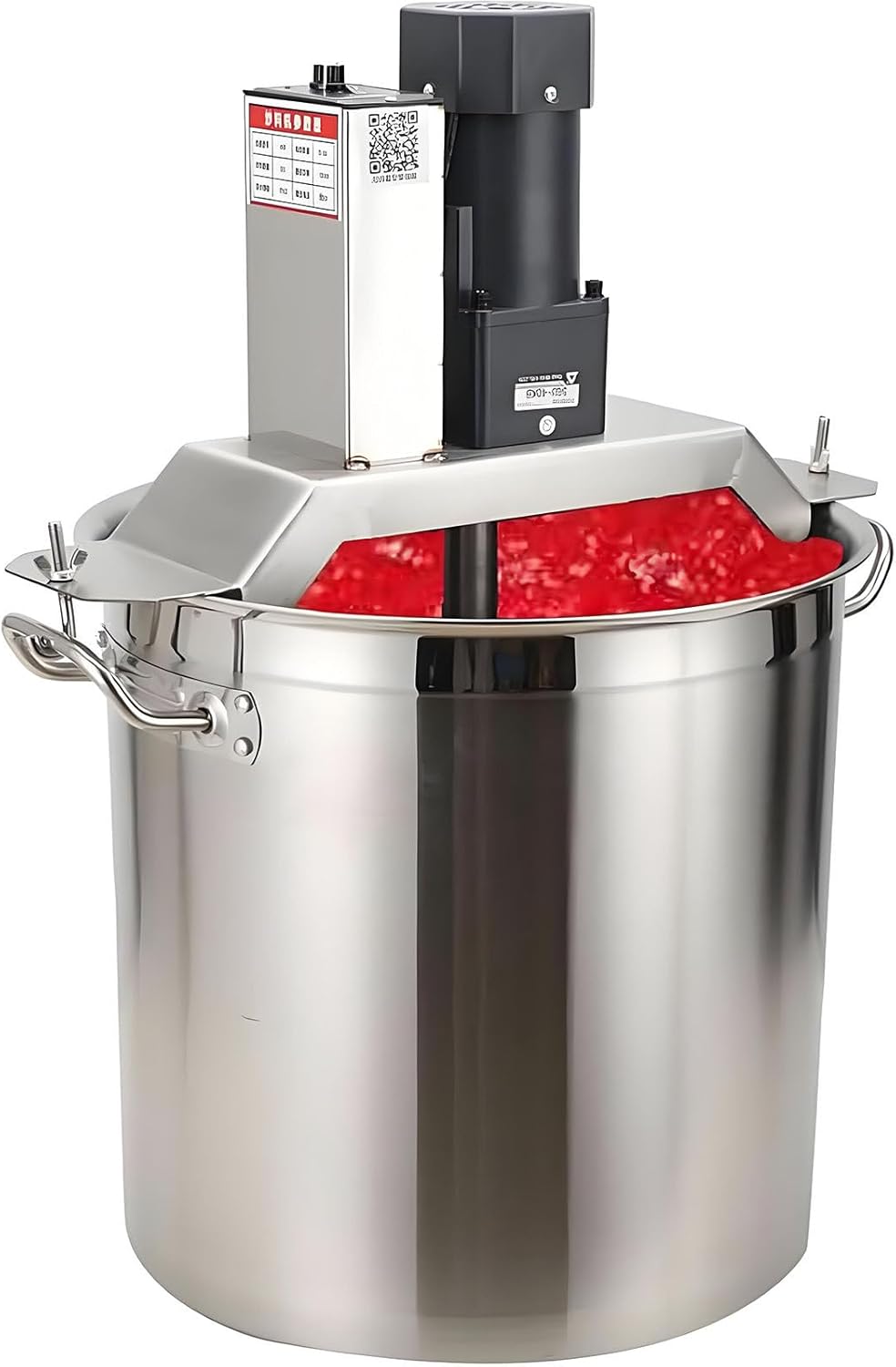 Automatic Food Mixer,Stainless Steel Hot Pot Seasoning Bottom Soup Sauce Stirrer Frying Machine for Hotel Restaurant Food Factory Cooking Commercial Food Stirrer Pot 40L
