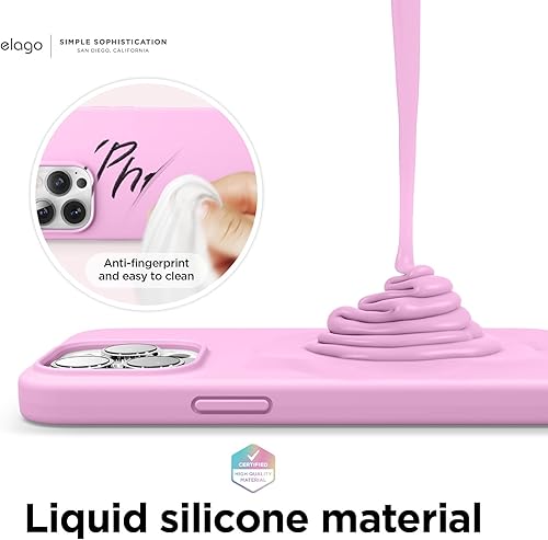 Miniatura 10 de elago - Funda compatible con iPhone 13 Pro Max, funda de silicona líquida, funda protectora de cámara de cuerpo completo, a prueba de golpes, funda