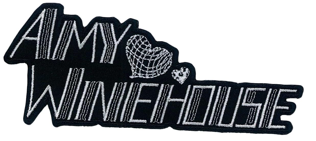 C&D Visionary Black, White Amy Winehouse Hearts Logo Patch