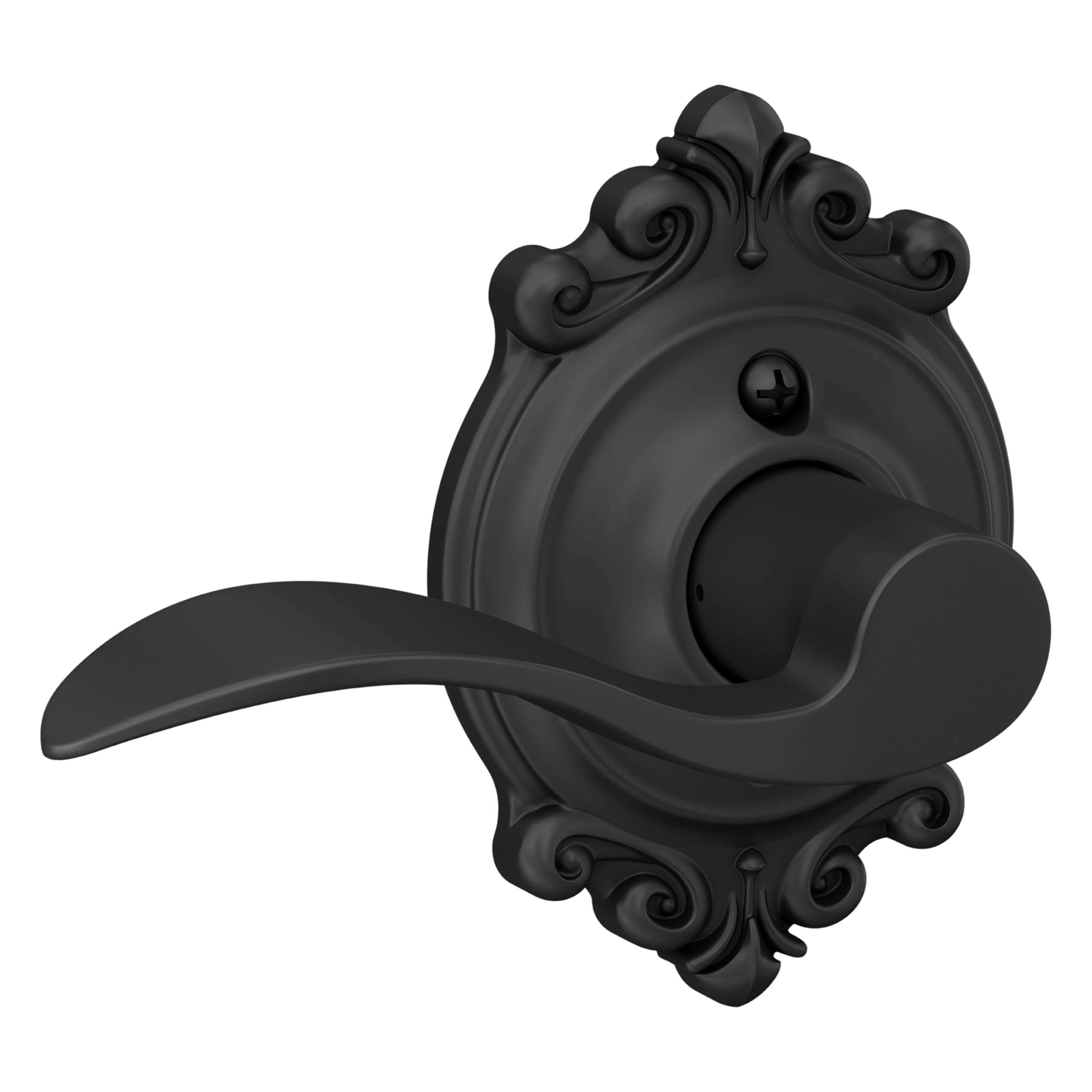 SCHLAGE Accent Non-Turning Dummy Door Handle, Right Handed, Matte Black