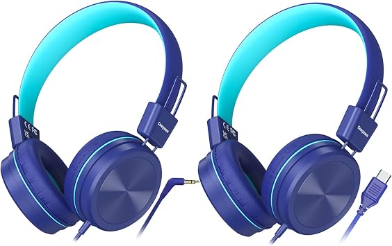 Cowyawn 3.5mm Kids Headphones and USB Type C Kids Headphones for School
