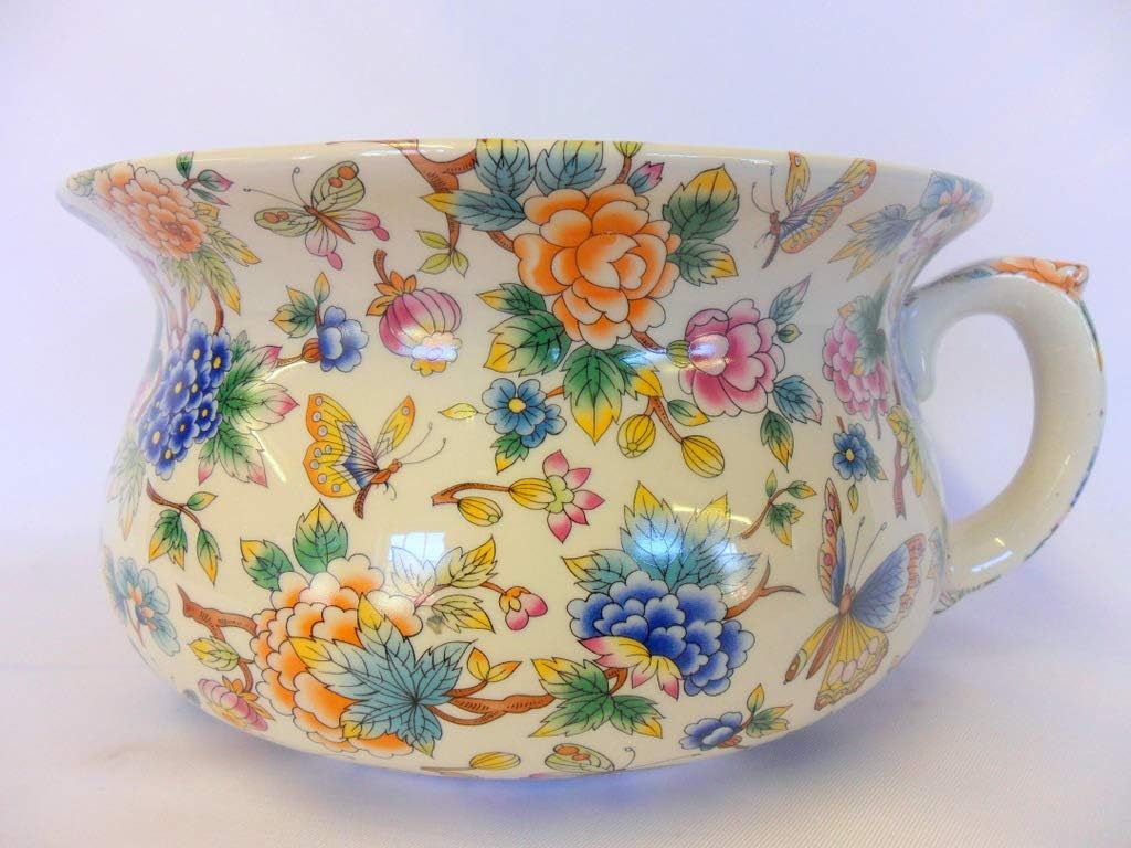 Heron Cross Pottery Large size chamber pot planter in oriental garden design Amazon.co.uk Garden