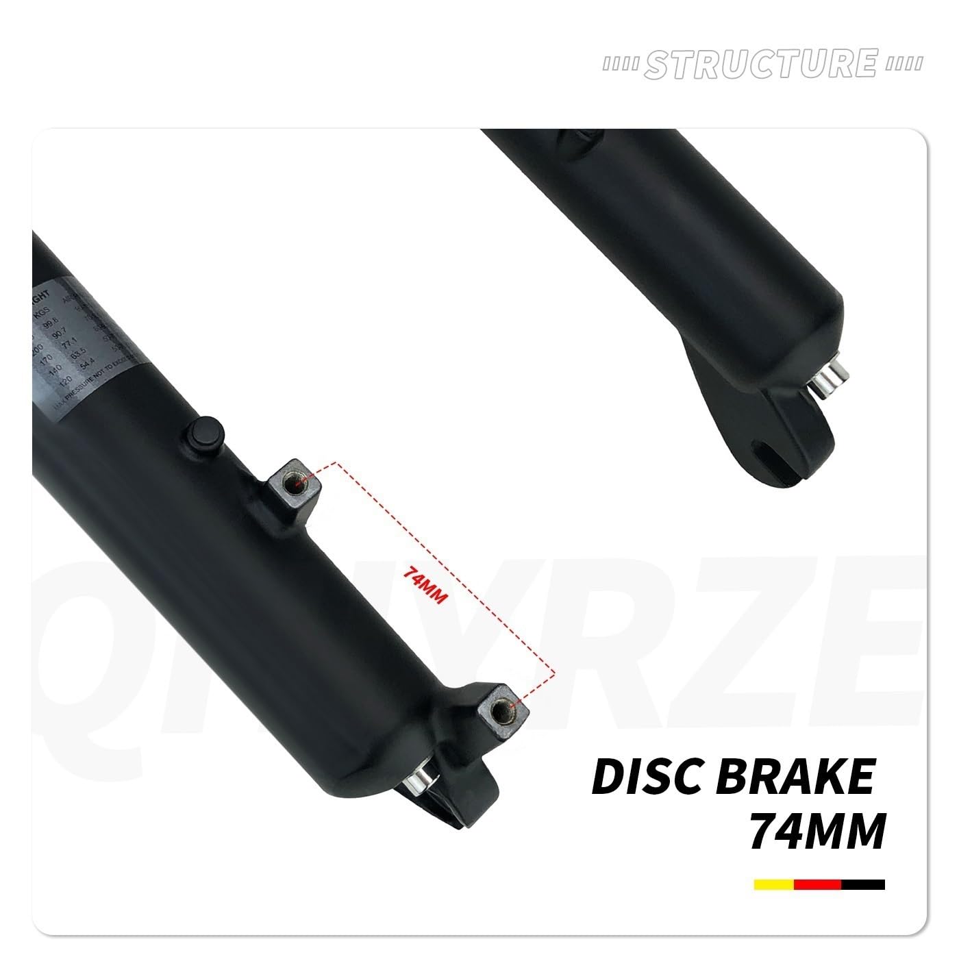 20/26 Pollici 4.0 Fat Bike Forcella Ammortizzata Air Corsa 120mm Bici Forcella Anteriore per E-Bike, Spazio Mozzo 135mm, QR 9mm, Tubo Diritto 28,6mm, Blocco Manuale/remoto Ultraleggera