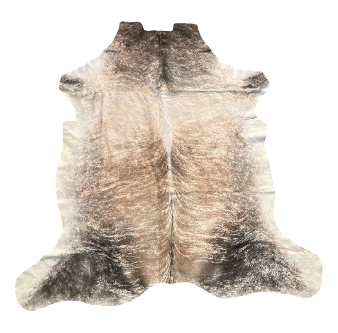 Tapis en cuir naturel XL gris moucheté grand format pour salon