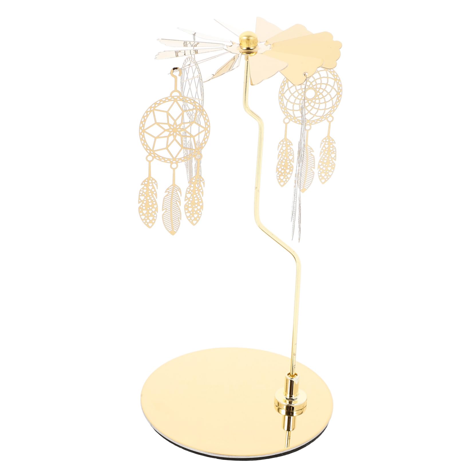 GOOHOCHY Rotating Candlestick Rotatable Candle Holder Home Candleholders Candlesticks Ornament Scandinavian Rotating Tea Light Candle Holder Gold Wind Metal Stainless Steel Spiral to Rotate