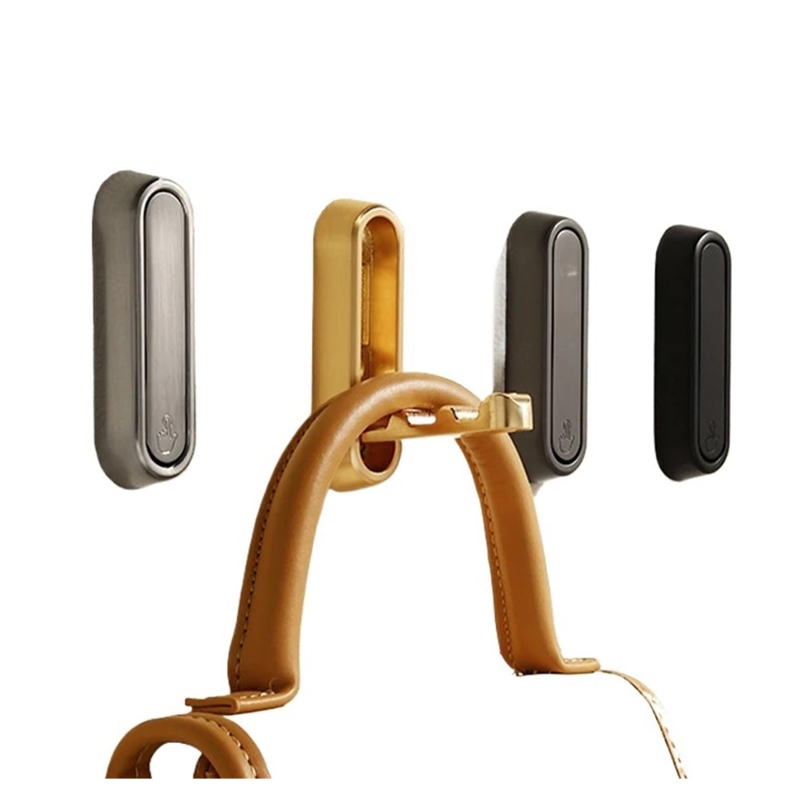 LNNXSZ Coat Racks Wall Mounted 1Pcs Folding Wall Hook Hidden Robe Towel Coat Hook stainless steel Hook for Home Kitchen Bathroom Matte Black Towel Hanger (Color : Silver-B)