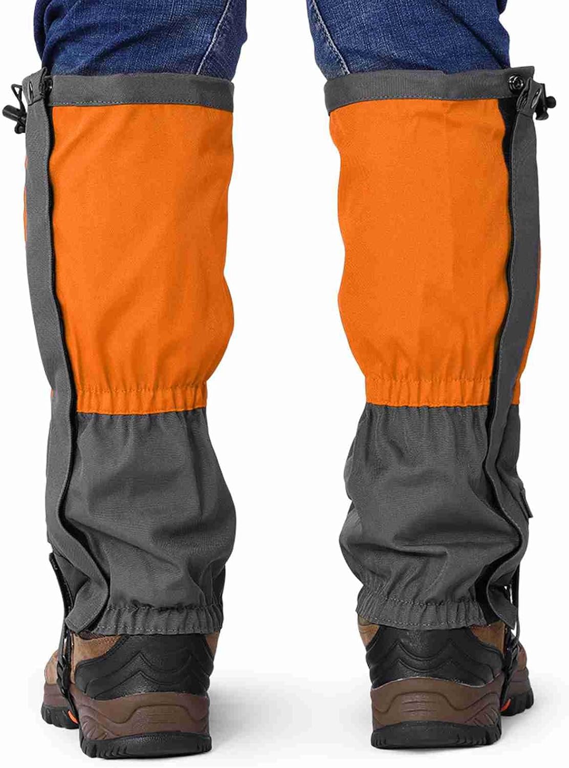 Qiilu Waterproof Leg Gaiters for Skiing, Hiking, Climbing - 1 Pair Outdoor Waterproof Sports Climbing Hiking Legging Gaiters Shoe Boots Cover Blue