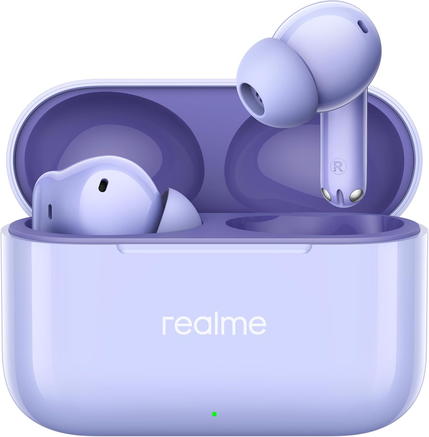realme Buds T200 TWS Buds, Hi-Res Audio, LDAC, IP55 Water Resistant, 12.4mm Dynamic Bass Driver, 32dB ANC, 50h Playback - (Purple)
