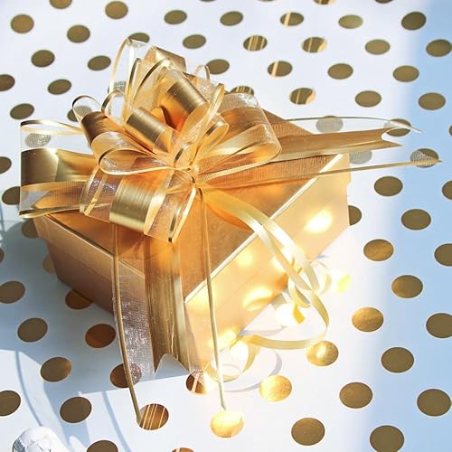 Miniatura 81 de WEWILUCK Lazos de regalo para regalos, lazos rosas para envolver regalos, lazos de regalo con cinta para bodas, despedidas de soltera y decoración