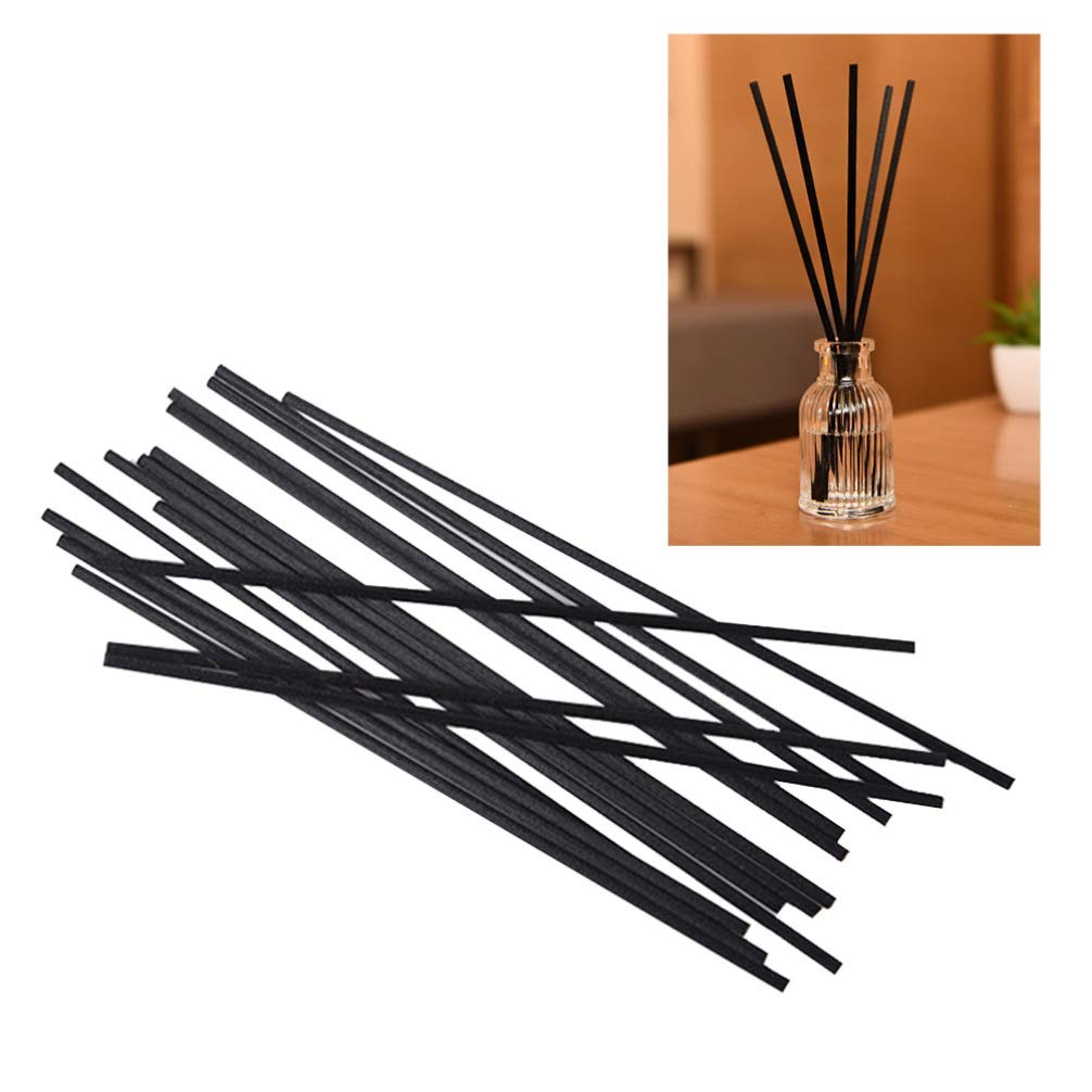 50pcs Replacement Refill Sticks Black Fiber Sticks Duffuser Fiber Stick Aroma Diffuser Rod Aroma Duffuser Rod Diffuser Refills Home Diffusers Diffuser Sticks Rod Reed Bamboo Rattan