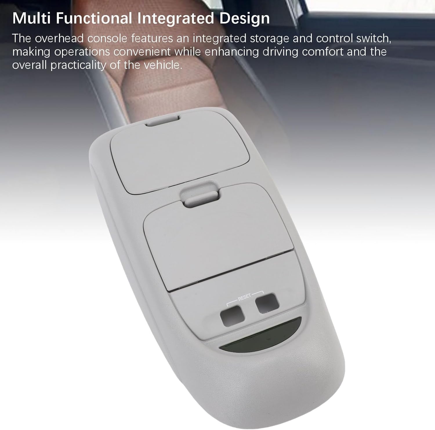 Luocute Replacement Overhead Roof Ceiling Console, Overhead Console Assembly 2C3Z25519A70AAC Ceiling Replacement for F-450 F-550 Super Duty Truck 2002-2004 (Gray)