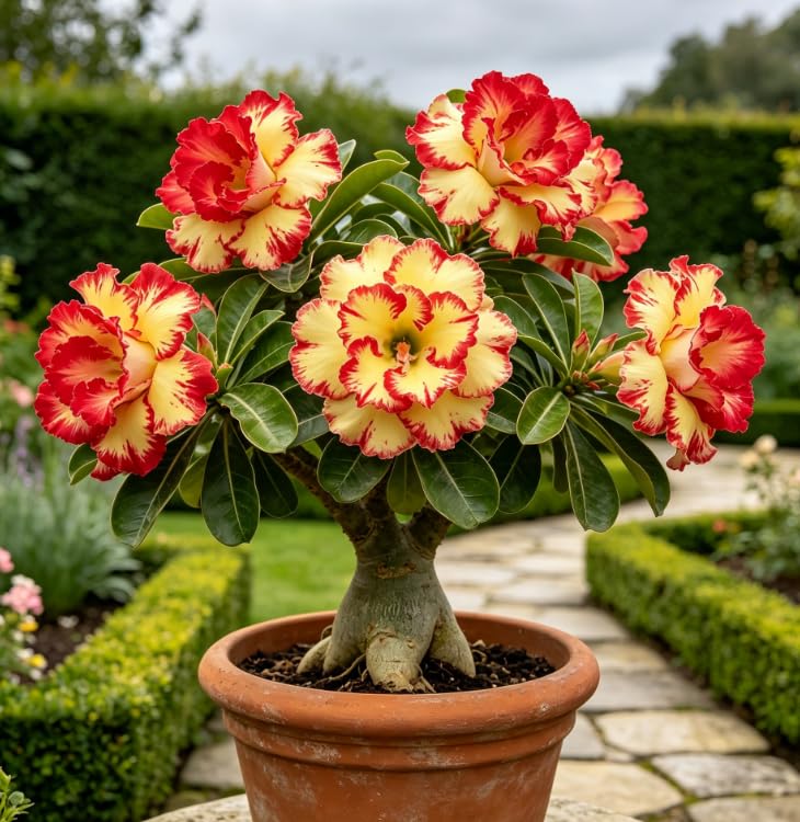 Rare Mixed Desert Rose, Stunning Colorful Blooms – Ideal for Indoor & Home Decor and gift (Per Pack 1 Desert Rose)-A