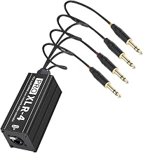4 Way XLR Splitter with Clear Sound for Stage and Conference Room Plugs Play XLR Adapter Extender