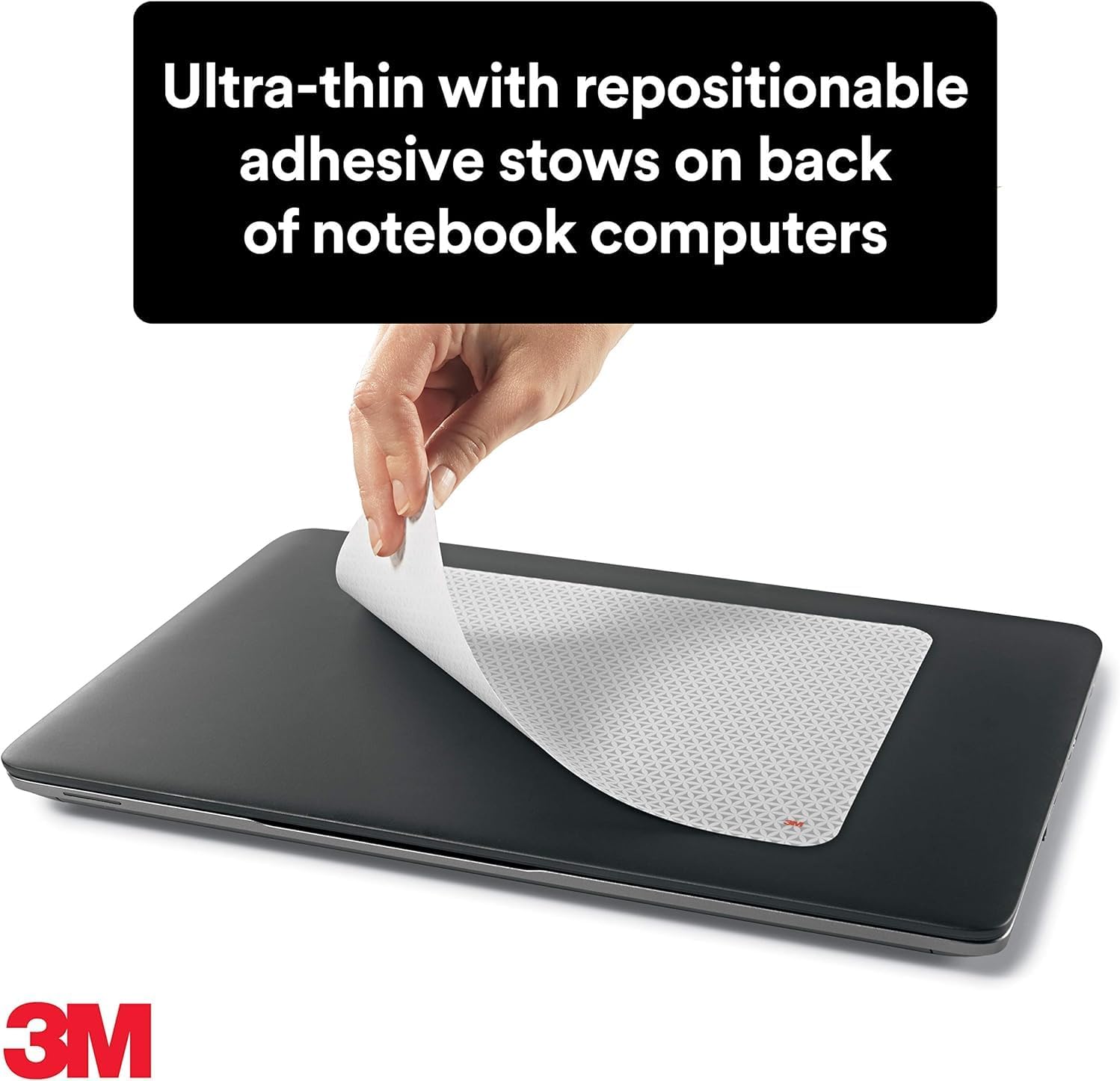 3M Precise Mouse Pad with Repositionable Adhesive Backing, Battery Saving Design, 8.5 in x 7 in(2Pack),Grey